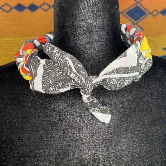 NWOT Bandana Necklace With Charm. Boho. Southwestern. OSFM. Adjustable. USA. - Picture 5 of 9